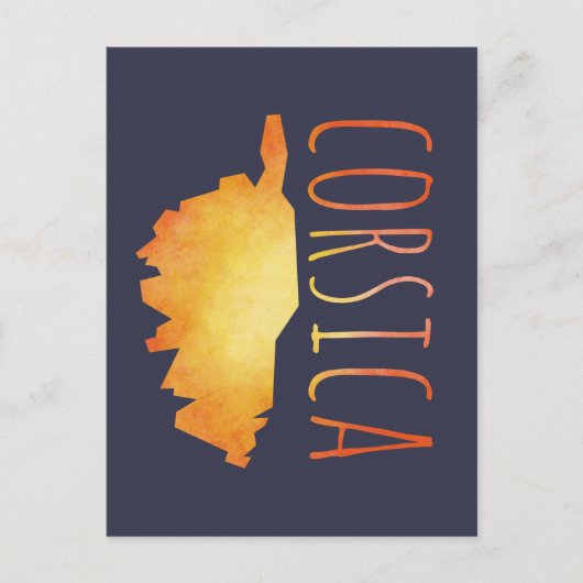 Corsica-kaart Briefkaart (Voorkant)