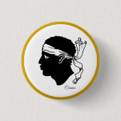 Corsica-knop, patriottische Corsicaanse vlag Ronde Button 3,2 Cm (Voorkant)