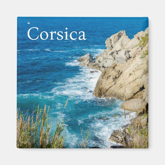 Corsica Kust Frankrijk Souvenir Magneet (Voorkant)