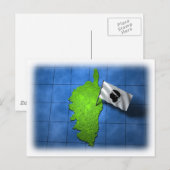 Corsica met eigen vlag briefkaart (Voorkant / Achterkant)