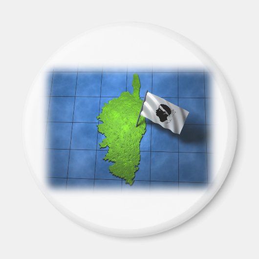 Corsica met eigen vlag magneet (Voorkant)