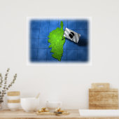 Corsica met eigen vlag poster (Keuken)