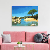 Corsica, Palombaggia-strand Canvas Afdruk (Insitu (Woonkamer))
