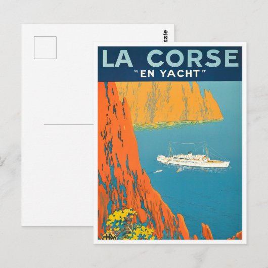 Corsica per jacht Frankrijk vintonijnreis Briefkaart (Voorkant / Achterkant)