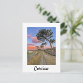 Corsica Railway tijdens Sunset Frankrijk Briefkaart (Staand voorkant)