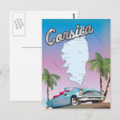 Corsica reisposter briefkaart (Voorkant / Achterkant)