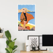 Corsica Reisposter Calvi Beach Art Roger Poster (Thuiskantoor)