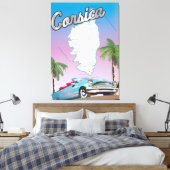 Corsica reisposter canvas afdruk (Insitu (Slaapkamer))