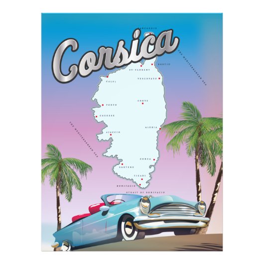 Corsica-reisposter Foto Afdruk (Voorkant)
