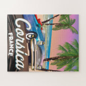 Corsica Retro autoreisposter Legpuzzel (Horizontaal)