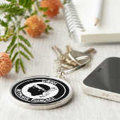 Corsica Round Emblem Sleutelhanger (Zijkant)