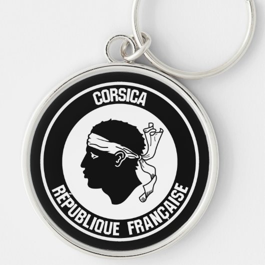 Corsica Round Emblem Sleutelhanger (Voorkant)