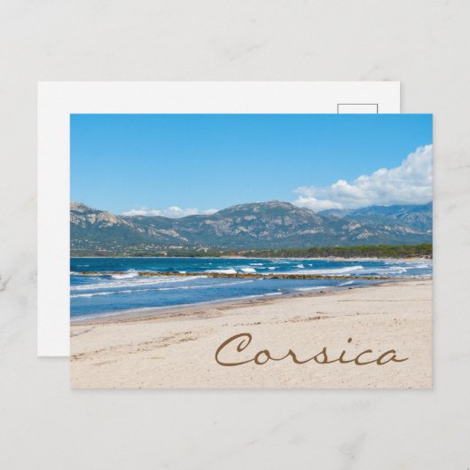 Corsica Strand en bergen Briefkaart (Voorkant / Achterkant)