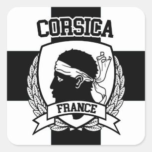 Corsica Vierkante Sticker