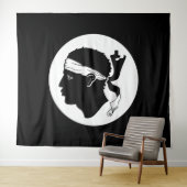 Corsica vlag Bosbouw Wandkleed (In Situ (horizontaal))