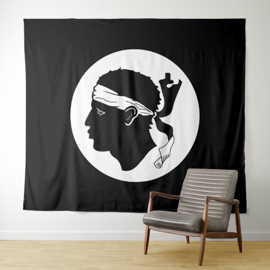 Corsica vlag Bosbouw Wandkleed (In Situ (horizontaal))