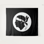 Corsica vlag Bosbouw Wandkleed (Voorkant (horizontaal))