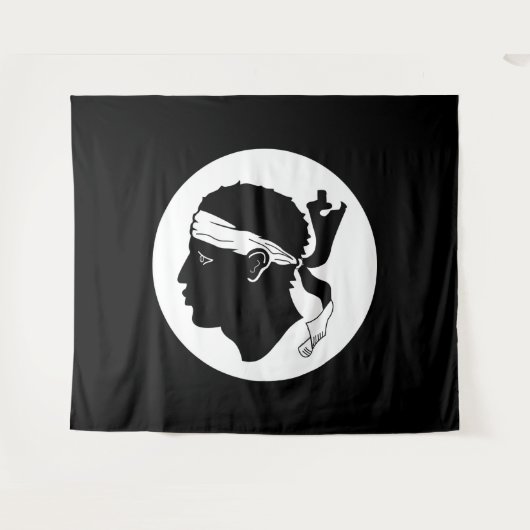 Corsica vlag Bosbouw Wandkleed (Voorkant (horizontaal))