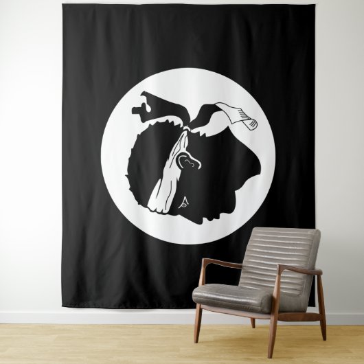 Corsica vlag Bosbouw Wandkleed (In situ)