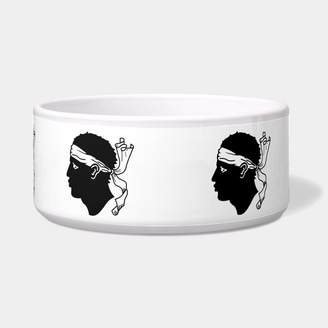 Corsica Vlag Huisdieren Kom (Voorkant)