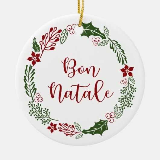 Corsicaanse kerstavond, Bon Natale Keramisch Ornament (Voorkant)