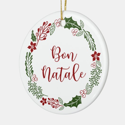 Corsicaanse kerstavond, Bon Natale Keramisch Ornament (Links)