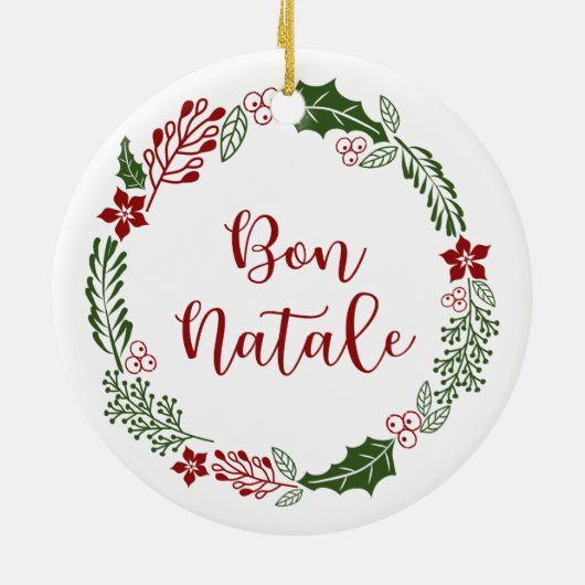 Corsicaanse kerstavond, Bon Natale Keramisch Ornament (Achterkant)