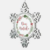 Corsicaanse kerstavond, Bon Natale Tin Sneeuwvlok Ornament (Rechts)