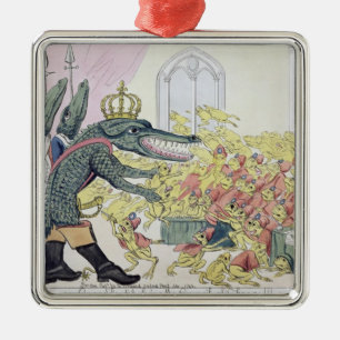 Corsicaanse krokodil metalen ornament