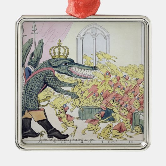 Corsicaanse krokodil metalen ornament (Voorkant)