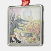 Corsicaanse krokodil metalen ornament (Links)