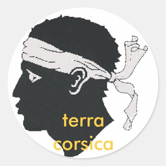 Corsicaanse terra ronde sticker (Voorkant)
