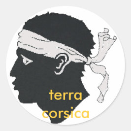 Corsicaanse terra ronde sticker