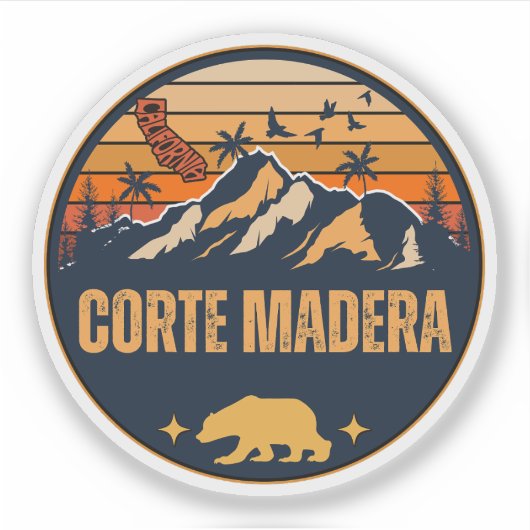 Corte Madera, Californië Sticker (Voorkant)