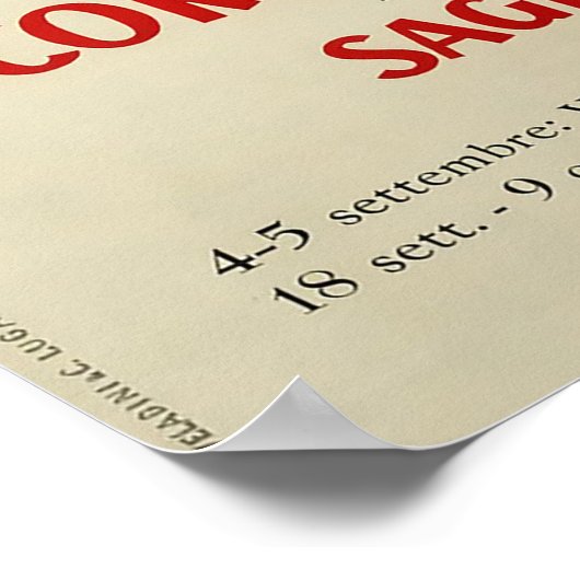 Corteo festa della Vendemmia, Lugano, reisposter Poster (Hoek)