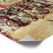 Cortes die zijn vloot voor de kust zinken poster (Hoek)