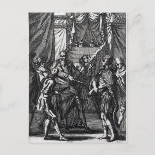 Cortes en Montezuma Briefkaart (Voorkant)