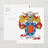 Cortes Family Crest Briefkaart (Voorkant / Achterkant)