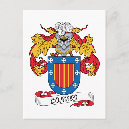 Cortes Family Crest Briefkaart (Voorkant)