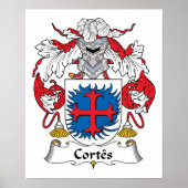 Cortes Family Crest Poster (Voorkant)