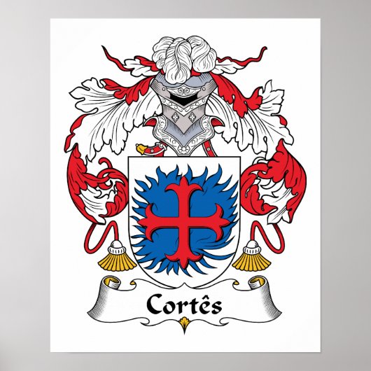 Cortes Family Crest Poster (Voorkant)