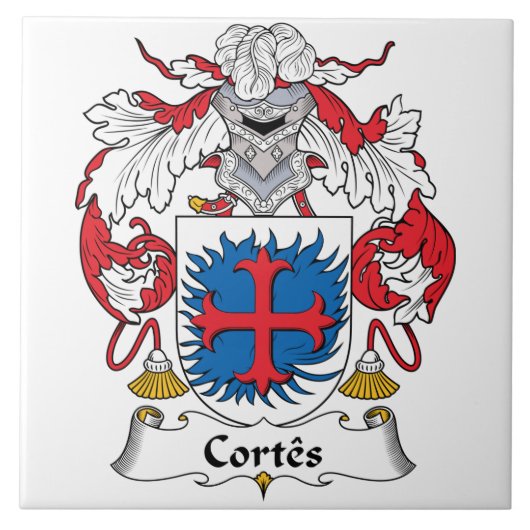 Cortes Family Crest Tegeltje (Voorkant)