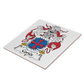 Cortes Family Crest Tegeltje (Zijkant)