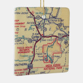 Cortez CO  Map Keramisch Ornament (Rechts)