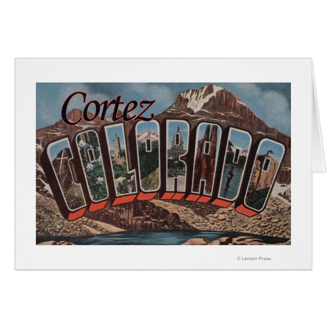 Cortez, Colorado - grote letterscènes (Voorkant Horizontaal)