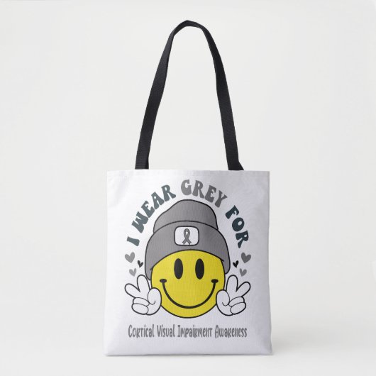Cortical Visual Impaireness Ribbon Support Tote Bag (Voorkant)