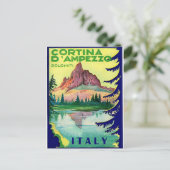 Cortina D' Ampezzo, Dolomiti Alps, Italië, Briefkaart (Staand voorkant)