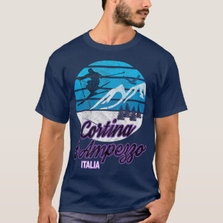 Cortina dAmpezzo Dolomiti Italy Ski Resort Snowboa T-shirt