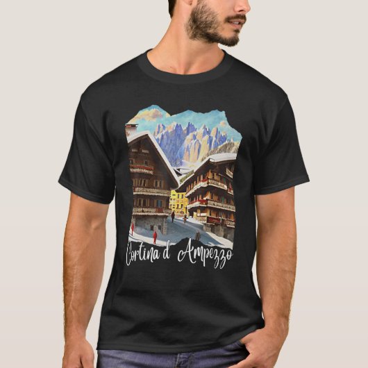 Cortina d'Ampezzo Dolomiti Painting Cortina d'Ampe T-shirt (Voorkant)