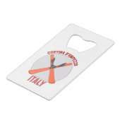 Cortina d'Ampezzo, Italië Creditkaart Flessenopener (Achterkant Gekanteld)